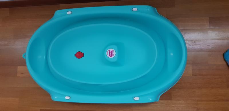 HomCom Vaschetta Bagnetto Per Neonati Pieghevole, Bianco E Rosa, 89x53