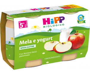 Merenda di Frutta Mela e yogurt