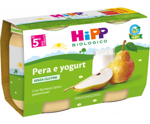 Merenda di Frutta Pera e yogurt