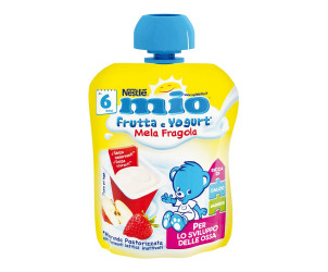 Merenda Frutta e Yogurt da spremere Mela e Fragola