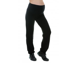 Pantaloni premaman da fitness con fascia nera