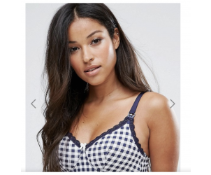 Reggiseno per allattamento a quadretti