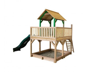 Casetta da giardino in Legno con Sabbiera e Scivolo Grande