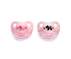 Set Due Succhietti Evolution Anatomico Silicone da 6m Collezione Rosa & Blu