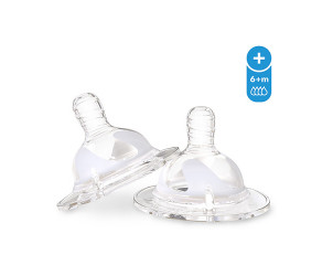 2 Tettarelle Anti-Colica in Silicone dai 6m