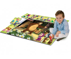 Tappeto gigante interattivo Masha e l'orso