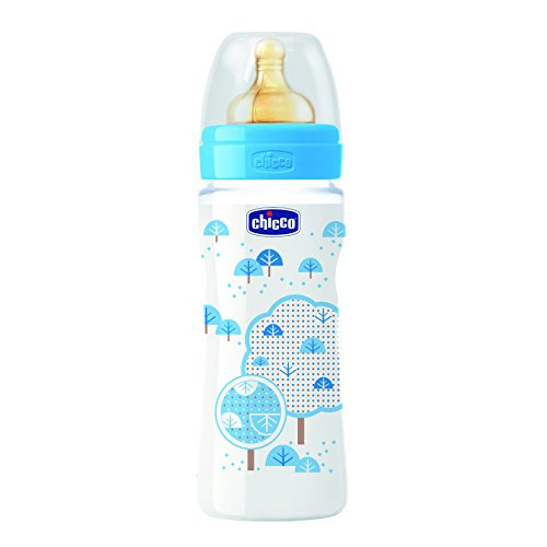 Chicco Blu privo di BPA Baby Latte Maderno biberon a collo largo 330ml per 6m+ 1 PZ 