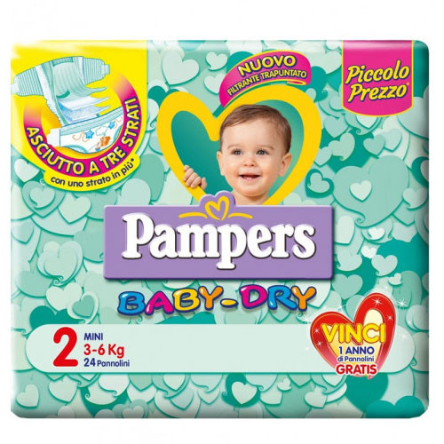 Pampers New Baby Pannolini Taglia 2 (9-15 Kg) | 76 Pezzi Confezione Jumbo | Protezione Pelle Sensibile Con Nucleo Quick Dry