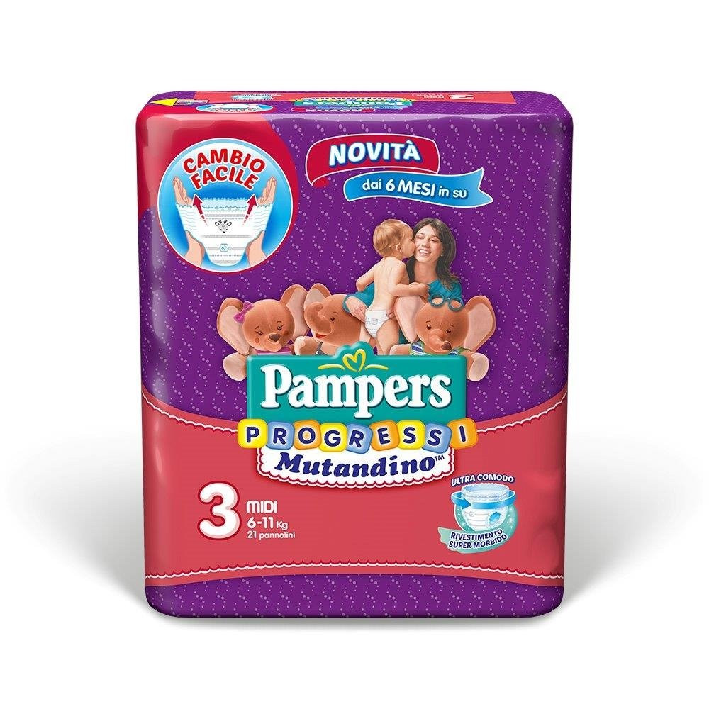 Pannolini Pampers Progressi Midi Taglia 3 - Confezione Scorta 135 Pezzi, Per Pelli Delicate - Foto 3