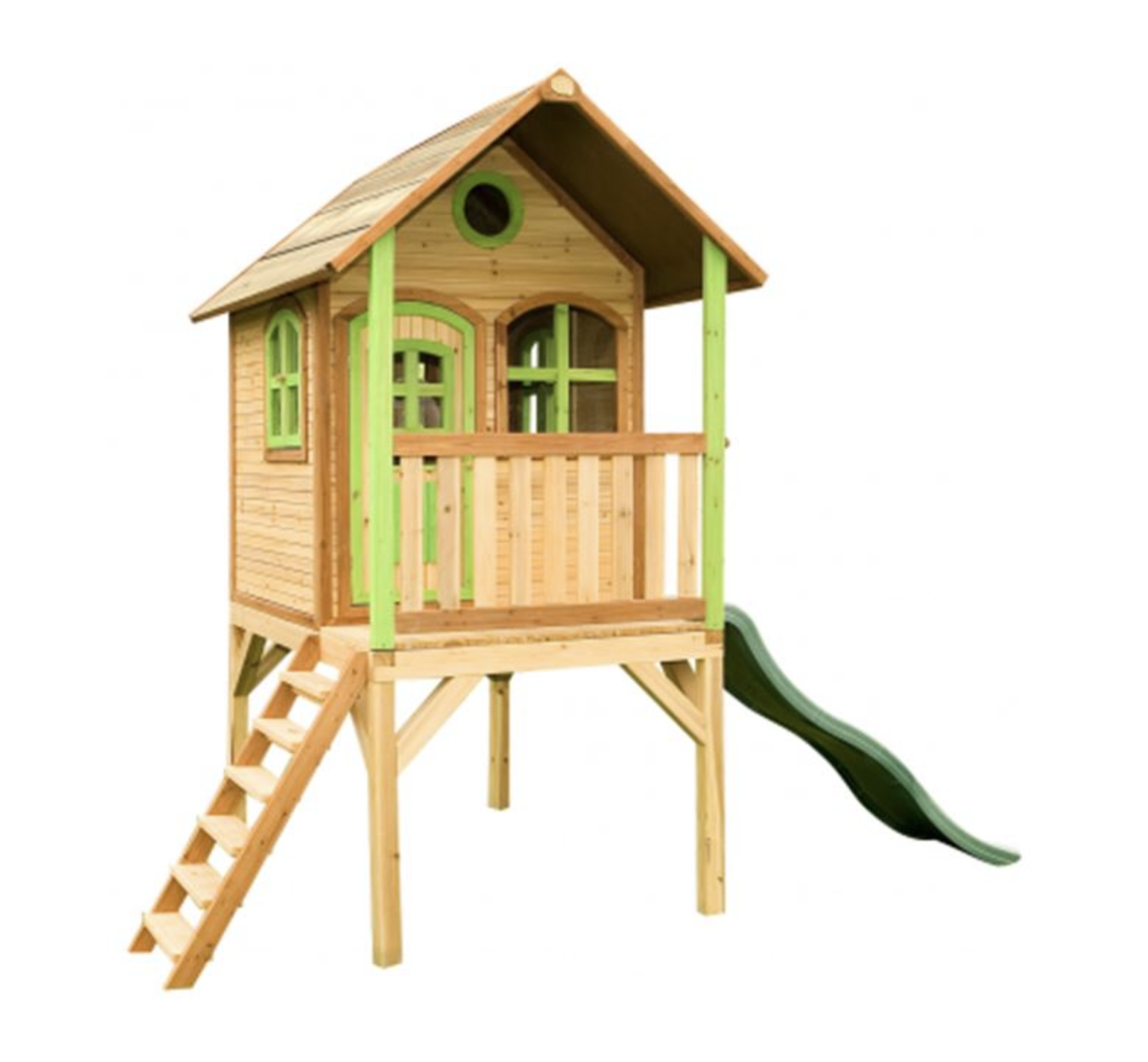 Casetta da giardino in Legno con Scivolo Ondulato Axi ...