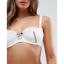 Reggiseno per allattamento a balconcino con ferretto bianco