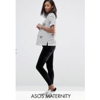 Leggings premaman in velluto nero