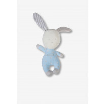 Doudou coniglietto blu a pois